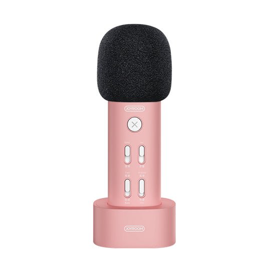 Joyroom JR-K2 Live Karaoke Microphone Built-in 1200mAh Battery for Singing Recorder - Pink