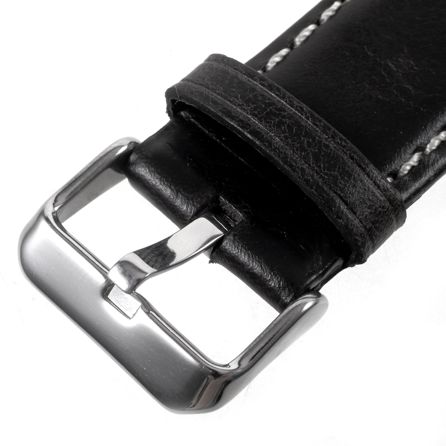 for Apple Watch Series 8 45mm / Ultra 49mm / 7 45mm / Series 6 / SE / SE (2022) / 5 4 44mm, Series 3 / 2 / 1 42mm Vintage Oil Wax Genuine Leather Watch Band - Black
