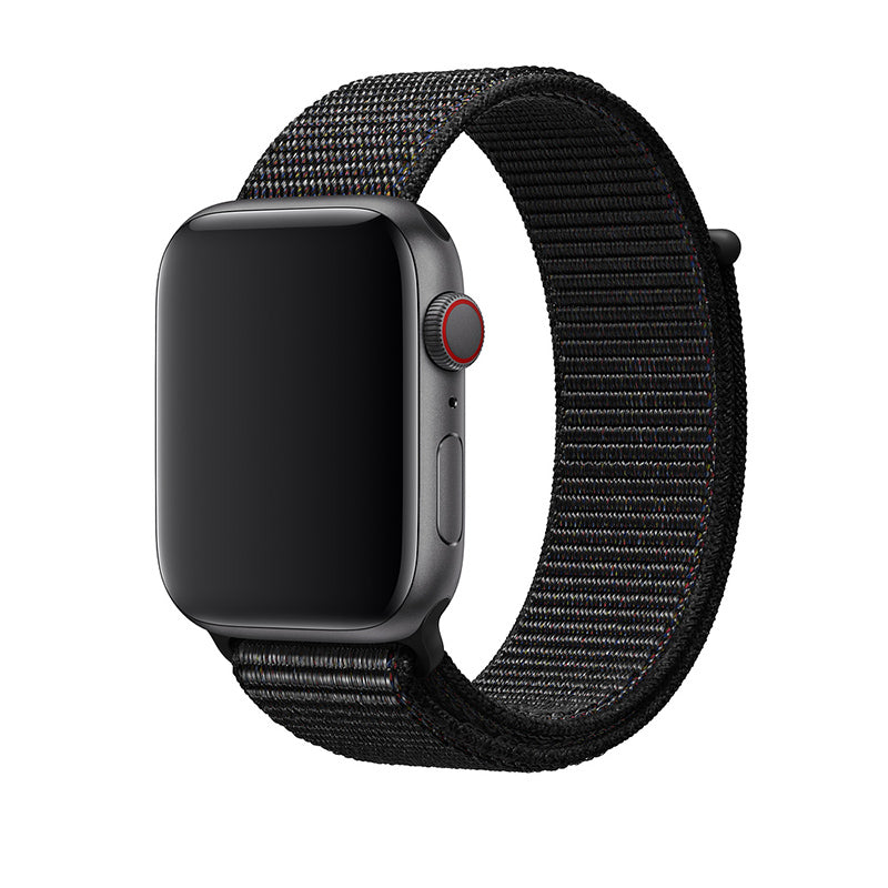 XINCUCO Adjustable Magnetic Nylon Watch Strap for Apple Watch Series 8 45mm / Ultra 49mm / 7 45mm / Series 6 SE / SE (2022) / 5 4 44mm / Series 3 / 2 / 1 42mm - Black