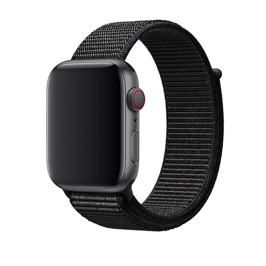 XINCUCO Adjustable Magnetic Nylon Watch Strap for Apple Watch Series 8 45mm / Ultra 49mm / 7 45mm / Series 6 SE / SE (2022) / 5 4 44mm / Series 3 / 2 / 1 42mm - Black