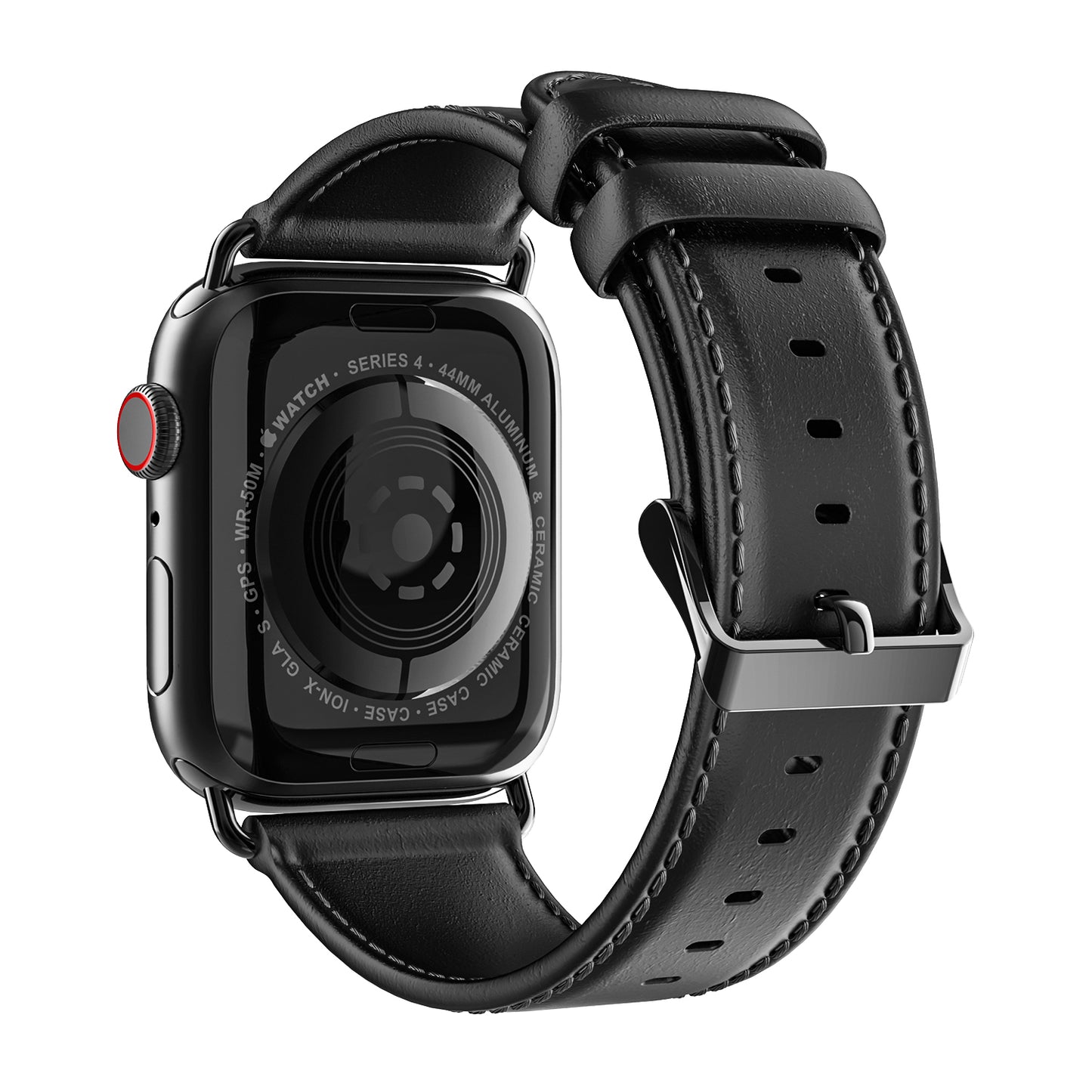 DUX DUCIS Business Genuine Leather Watch Band for Apple Watch Series 8 7 41mm / Series 6 SE / SE(2022) 5 4 40mm / Series 3 2 1 38mm - Black