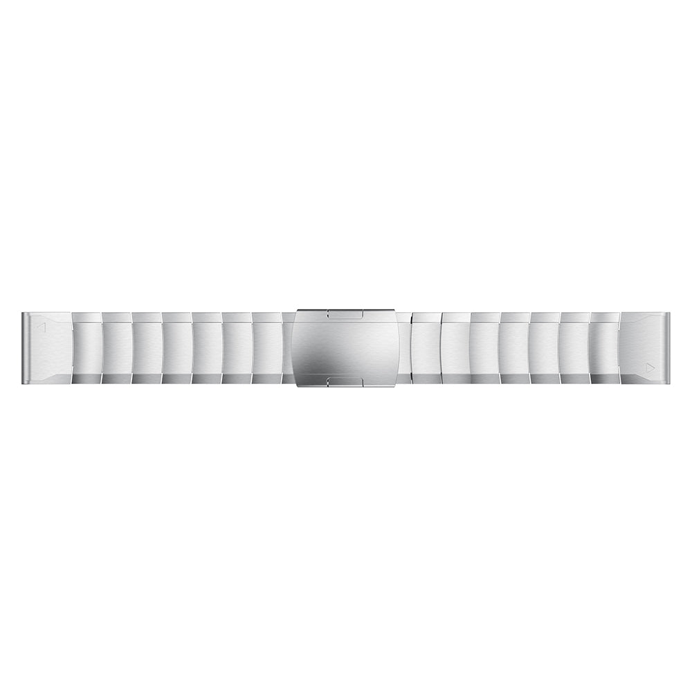 Uniqkart for Garmin Fenix 5S Stainless Steel Link Chain Watch Band with Folding Clasp - Silver