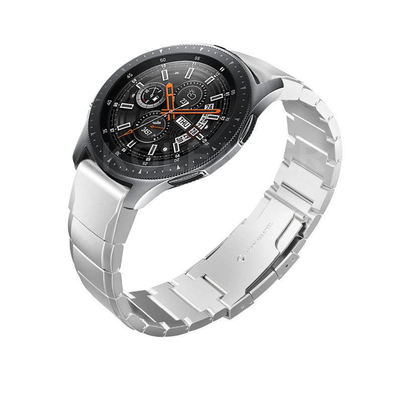 22mm Stainless Steel Watch Strap with Folding Clasp for Samsung Galaxy Watch 46mm/Gear S3 Frontier/S3 Classic - Silver