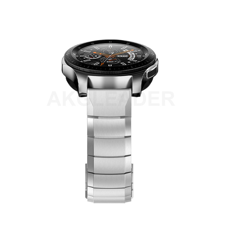 22mm Stainless Steel Watch Strap with Folding Clasp for Samsung Galaxy Watch 46mm/Gear S3 Frontier/S3 Classic - Silver