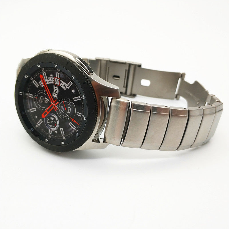 22mm Stainless Steel Watch Strap with Folding Clasp for Samsung Galaxy Watch 46mm/Gear S3 Frontier/S3 Classic - Silver