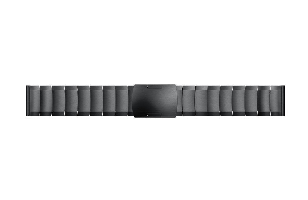 22mm Stainless Steel Watch Strap with Folding Clasp for Huawei Watch GT - Black
