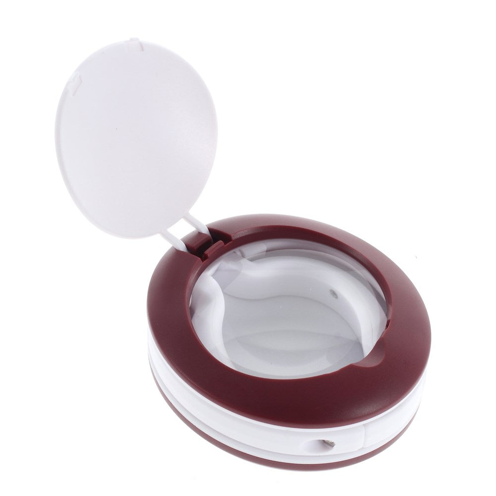 Professional 14D(4.5X) Magic Magnifier with 3 Ultra Bright LEDs - White/Red