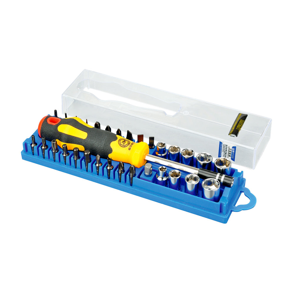 Jakemy JM-6095 31 in 1 Household Tool Set with Screwdriver Bits and Sockets
