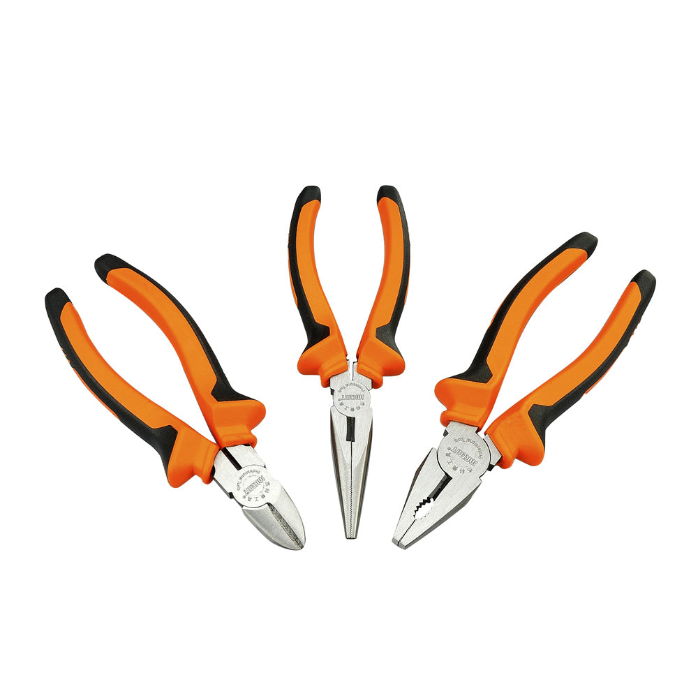 Jakemy JM-CT1 6-inch Flat Nose Pliers Chrome-vanadium Steel Plier
