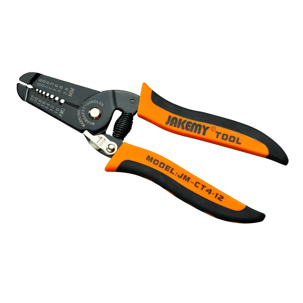 Jakemy JM-CT4-12 6.0 inch Wire Cable Cutter Stripper Pliers AWG Metric Scale