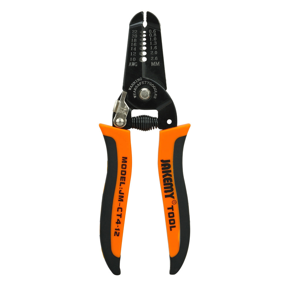 Jakemy JM-CT4-12 6.0 inch Wire Cable Cutter Stripper Pliers AWG Metric Scale