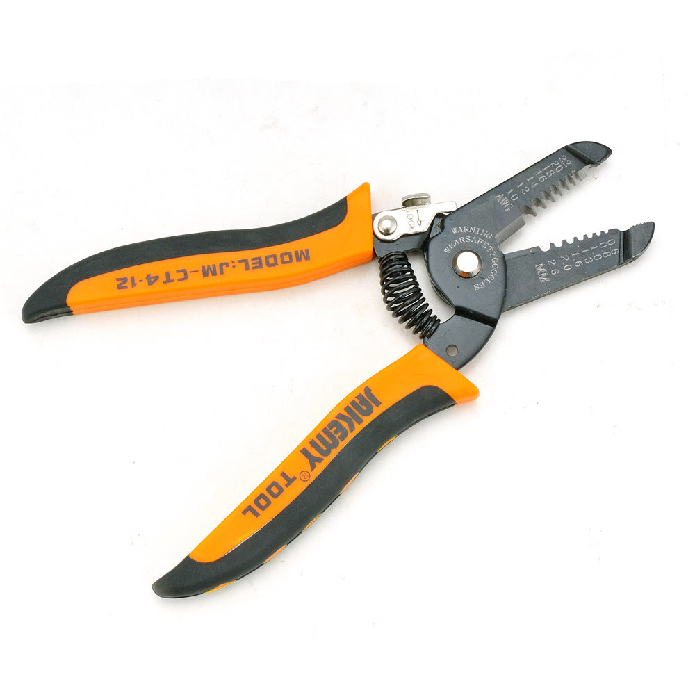 Jakemy JM-CT4-12 6.0 inch Wire Cable Cutter Stripper Pliers AWG Metric Scale