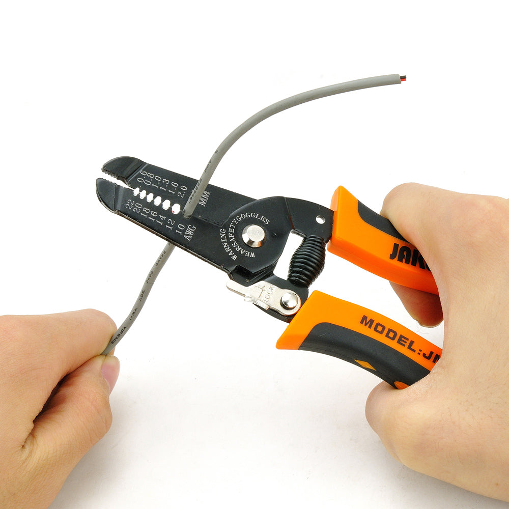 Jakemy JM-CT4-12 6.0 inch Wire Cable Cutter Stripper Pliers AWG Metric Scale