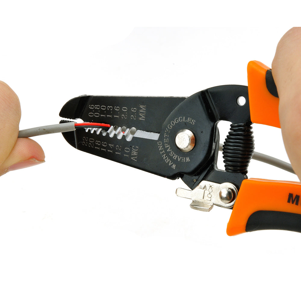Jakemy JM-CT4-12 6.0 inch Wire Cable Cutter Stripper Pliers AWG Metric Scale