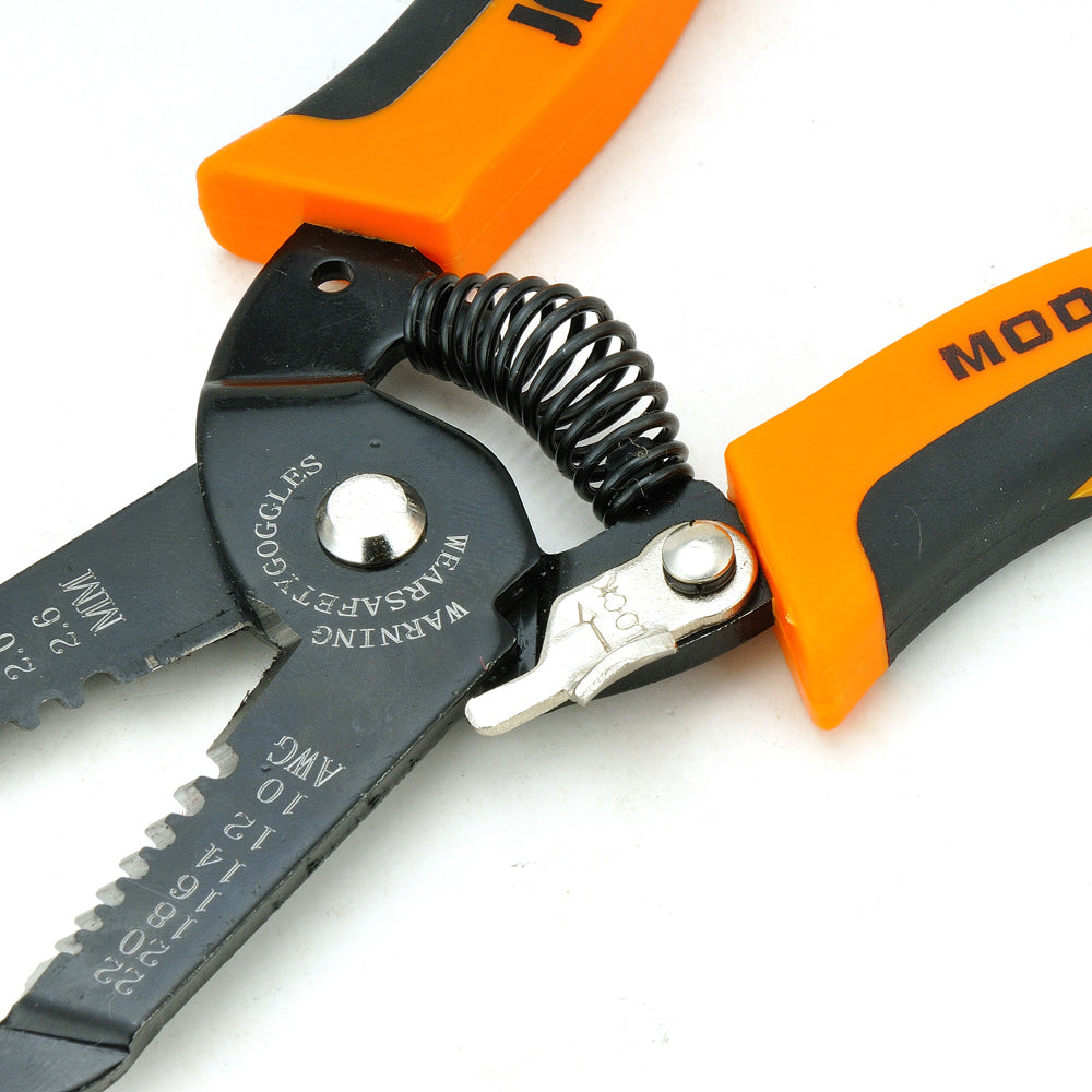 Jakemy JM-CT4-12 6.0 inch Wire Cable Cutter Stripper Pliers AWG Metric Scale