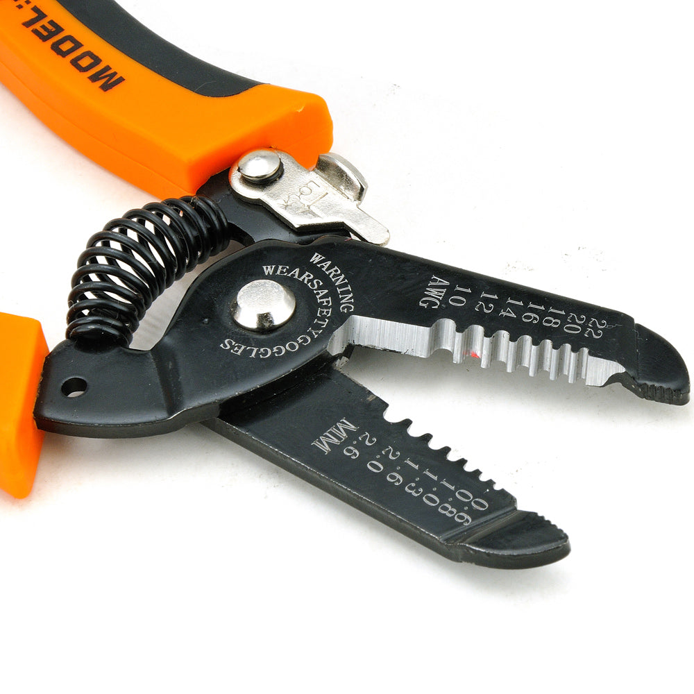 Jakemy JM-CT4-12 6.0 inch Wire Cable Cutter Stripper Pliers AWG Metric Scale