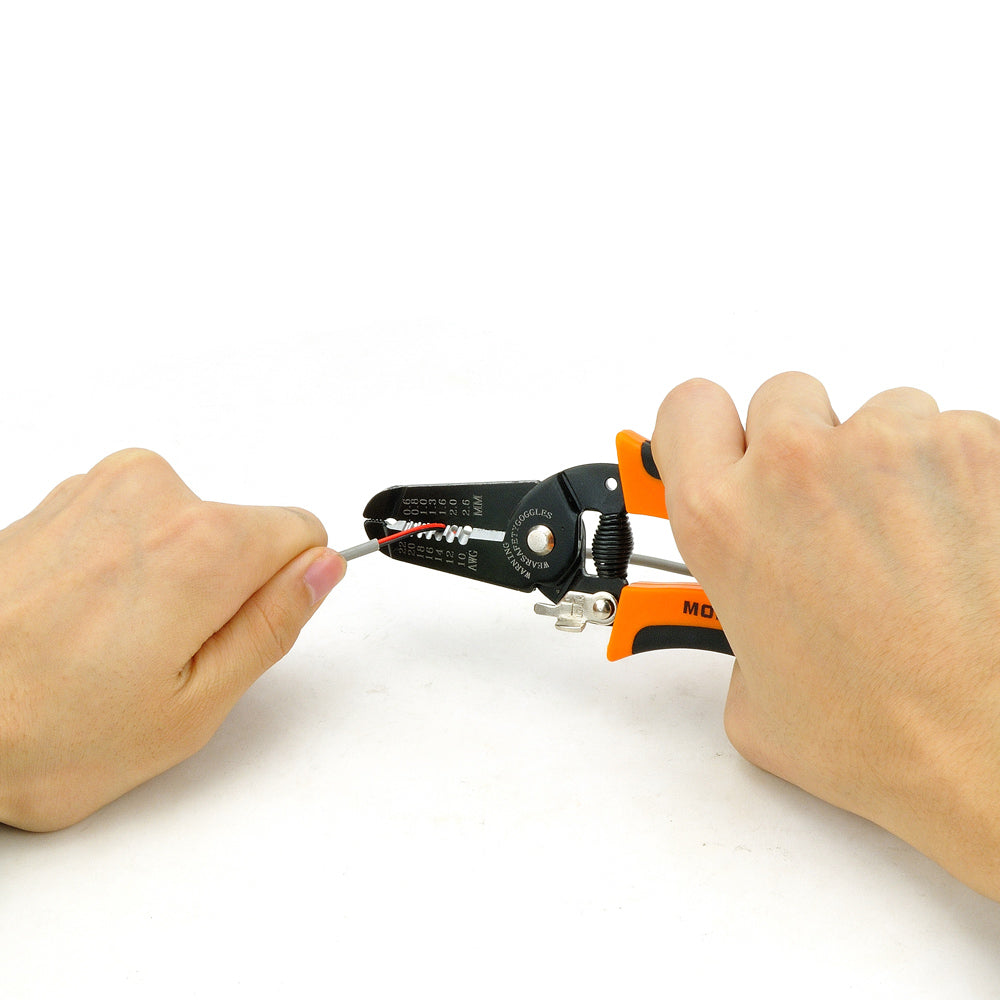 Jakemy JM-CT4-12 6.0 inch Wire Cable Cutter Stripper Pliers AWG Metric Scale