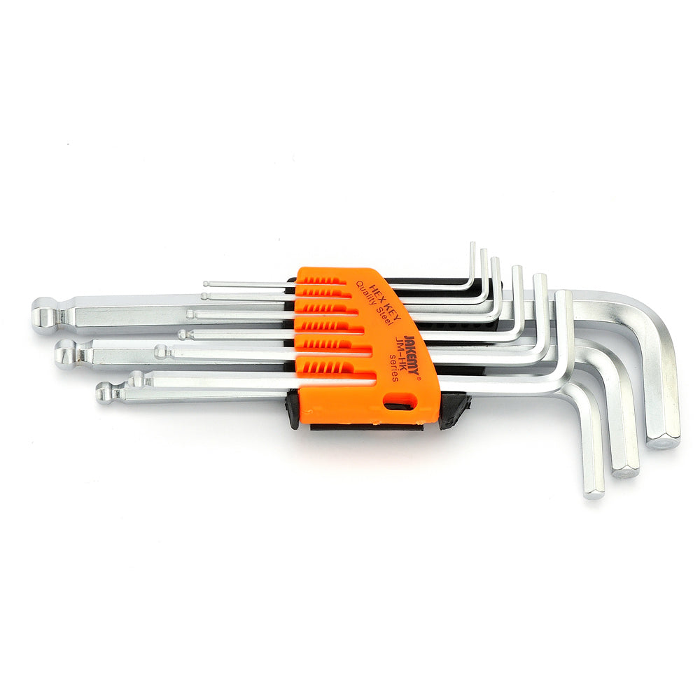 Jakemy HK2 9Pcs HEX Key Tool Set 1.5-10mm German DIN Standard
