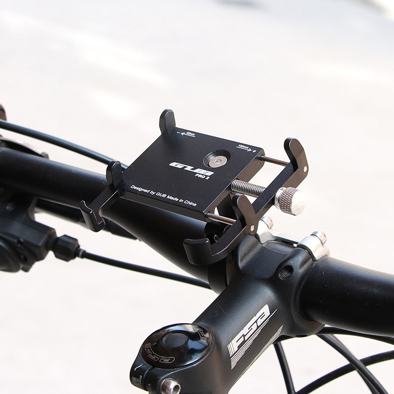 GUB PRO2 55~100mm Universal Motorbike Handlebar Holder Mount Aluminum Alloy Mobile Phone Holder - Black
