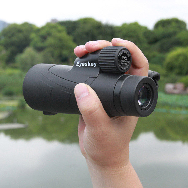 EYESKEY EK8572 15x50 Waterproof Monocular Side Hand Strap Night Vision Telescope Mobile Telescope