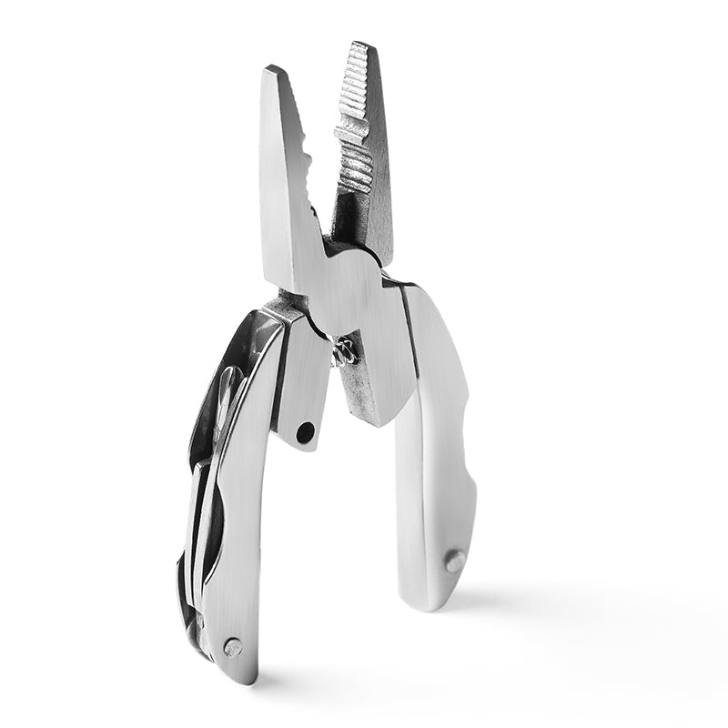 Aotu AT7570 Mini Multi-function Tortoise Pliers Stainless Steel Screwdriver Knife Rasp Tool