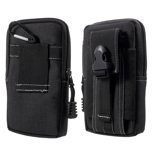 EDC Utility Gadget Bag with Cell Phone Holster Waist Pack Outdoor Tactical Pouch - Black