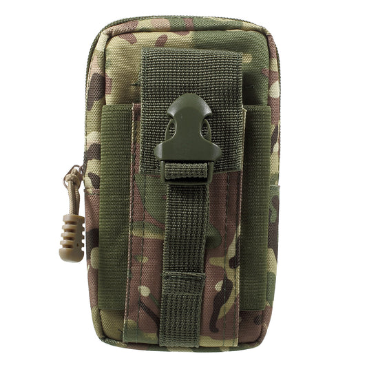 Waist Pack EDC Utility Gadget Bag with Cell Phone Holster Outdoor Tactical Pouch - Army Green Camouflage