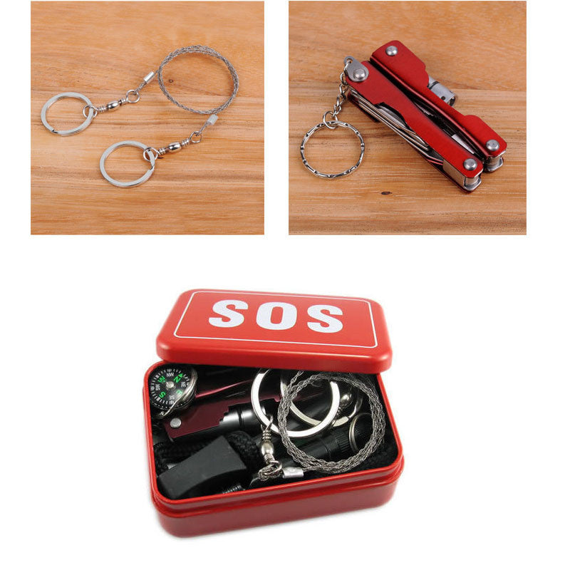 Multi-Functional Tool Sets Compass Whistle Knife for Camping, Hiking, Climbing