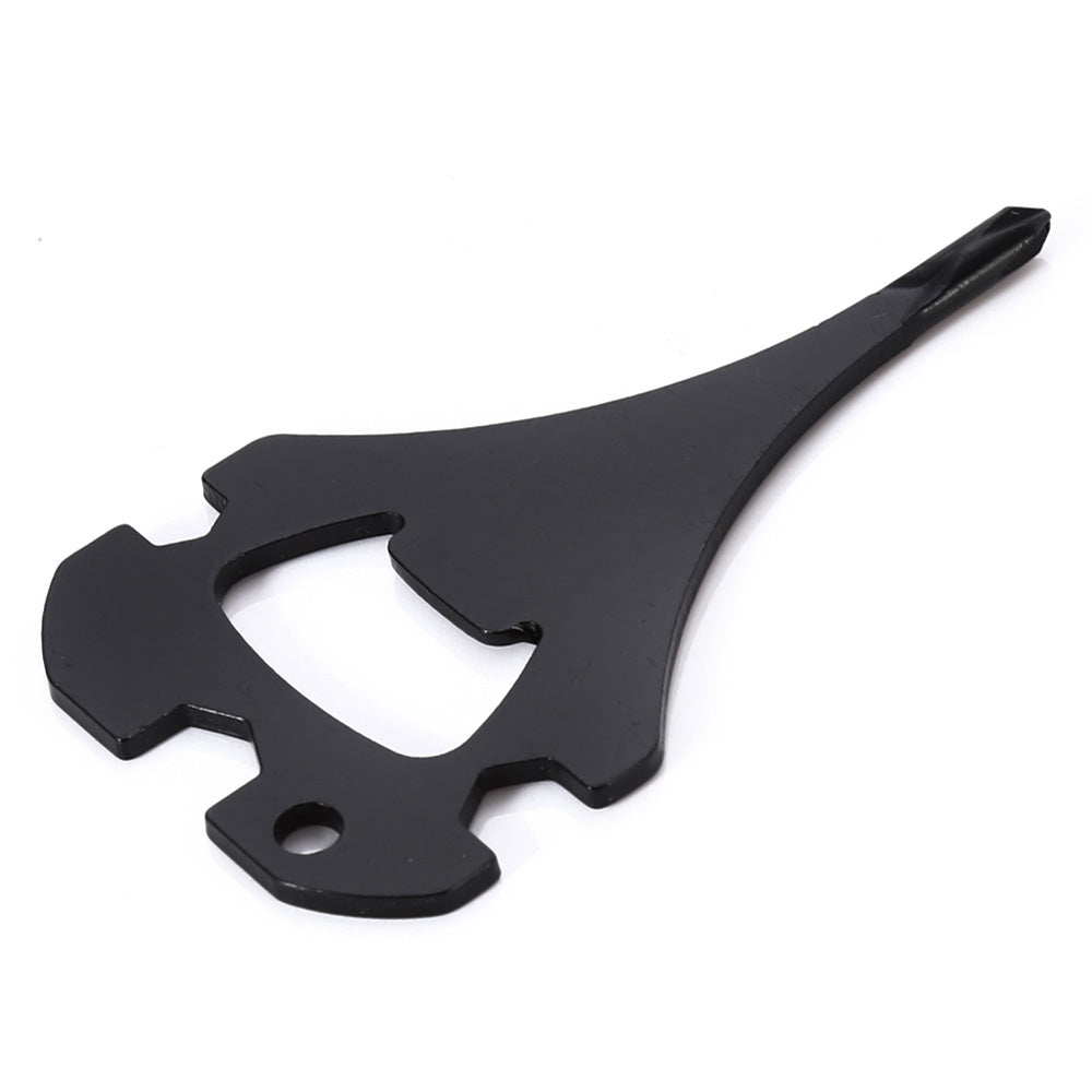 Black Multipurpose Screwdriver Wrench Bottle Opener