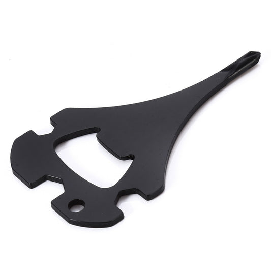 Black Multipurpose Screwdriver Wrench Bottle Opener