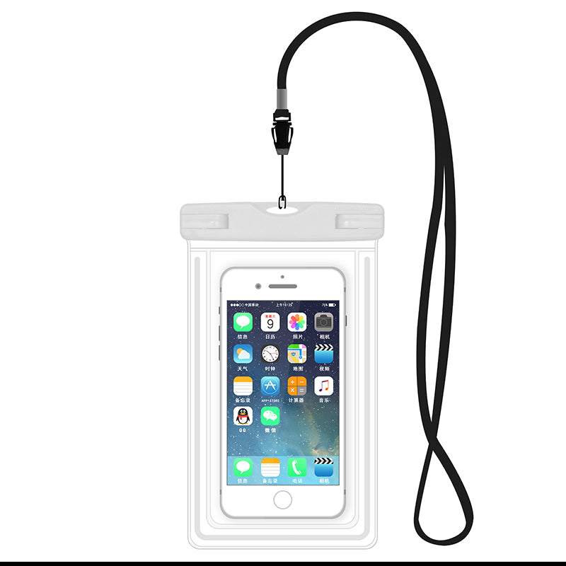 ETS-003 Noctilucent Waterproof Bag Case with Strap for iPhone 7 Plus - White