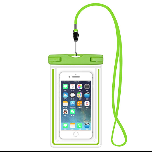 ETS-003 Noctilucent Waterproof Bag Strap Case for iPhone 7 Plus - Green