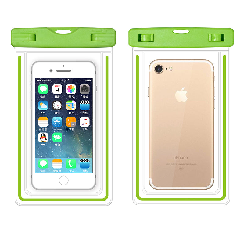 ETS-003 Noctilucent Waterproof Bag Strap Case for iPhone 7 Plus - Green