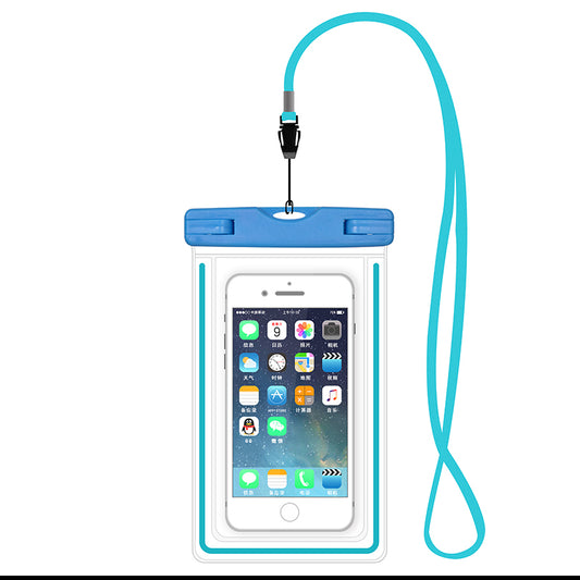 ETS-003 Noctilucent Waterproof Bag Case with Strap for iPhone 7 Plus - Blue