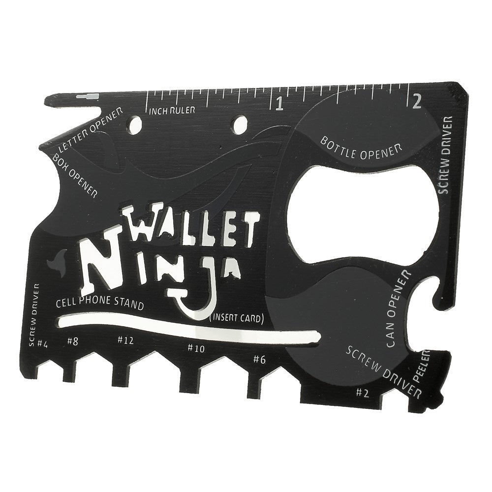 18-in-1 Multi-purpose Credit Card Size Pocket Camping Tool
