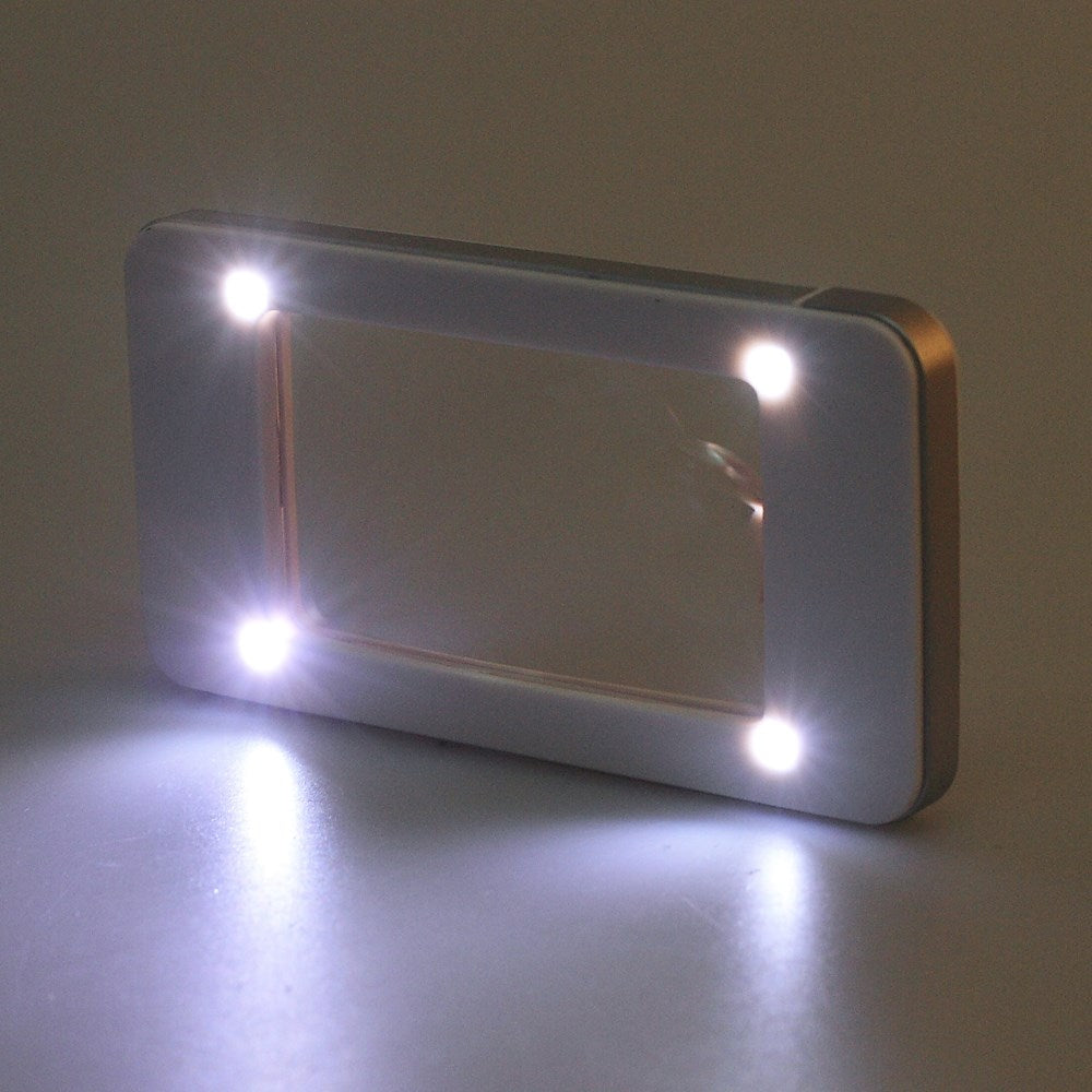iPhone-shape LED Illumination Portable Magnifier with Bifocal Lens