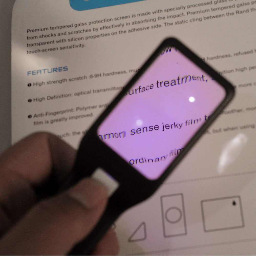 BW-017 Magnifier 5X Magnification with LED UV Light Visual Aid for Seniors