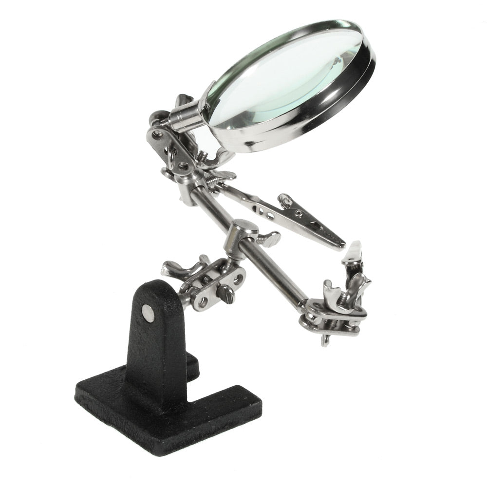 5X Magnifier Stand with Three Handles for Welding Mobile Phone Repair Mold Production