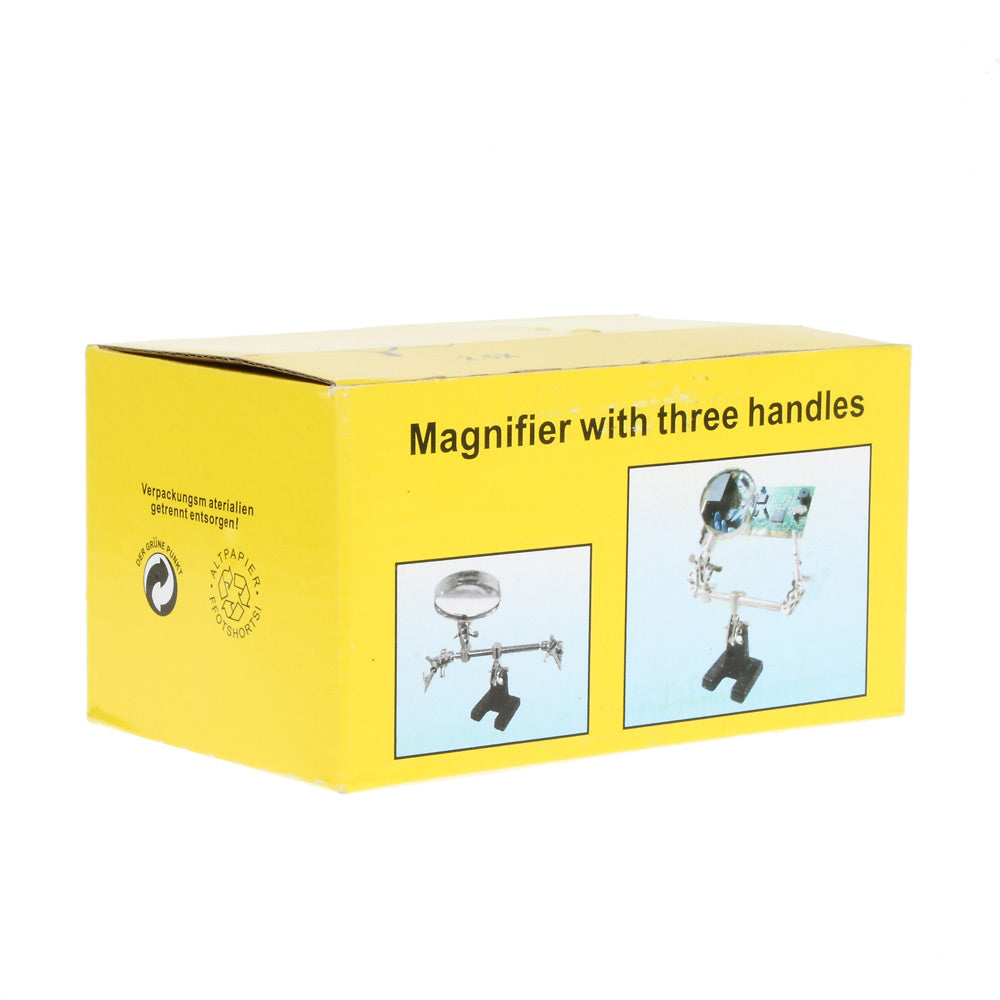 5X Magnifier Stand with Three Handles for Welding Mobile Phone Repair Mold Production