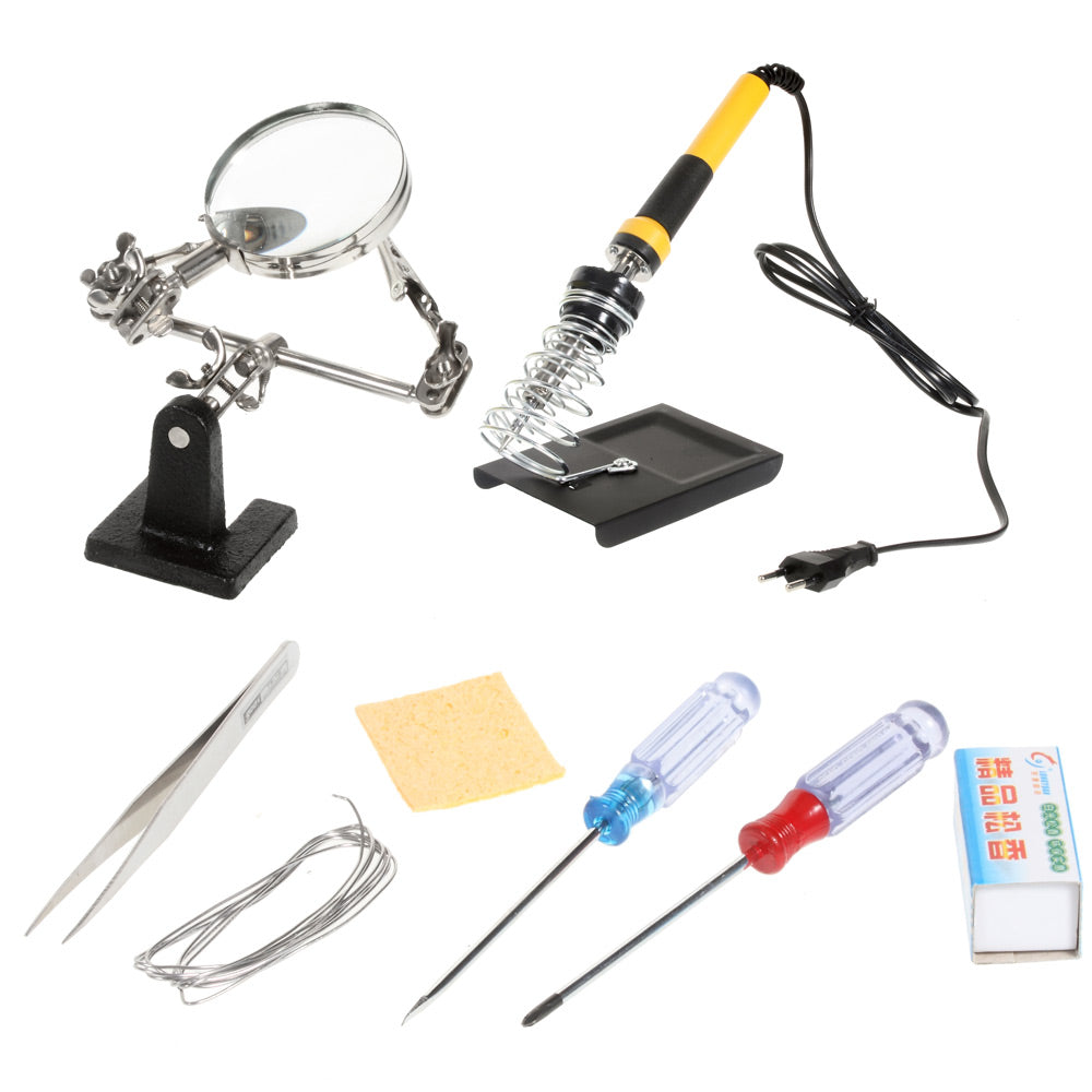 230V 30W Electric Soldering Iron Starter Tool Kit Set with Desoldering Pump Soldering Iron etc FZ604