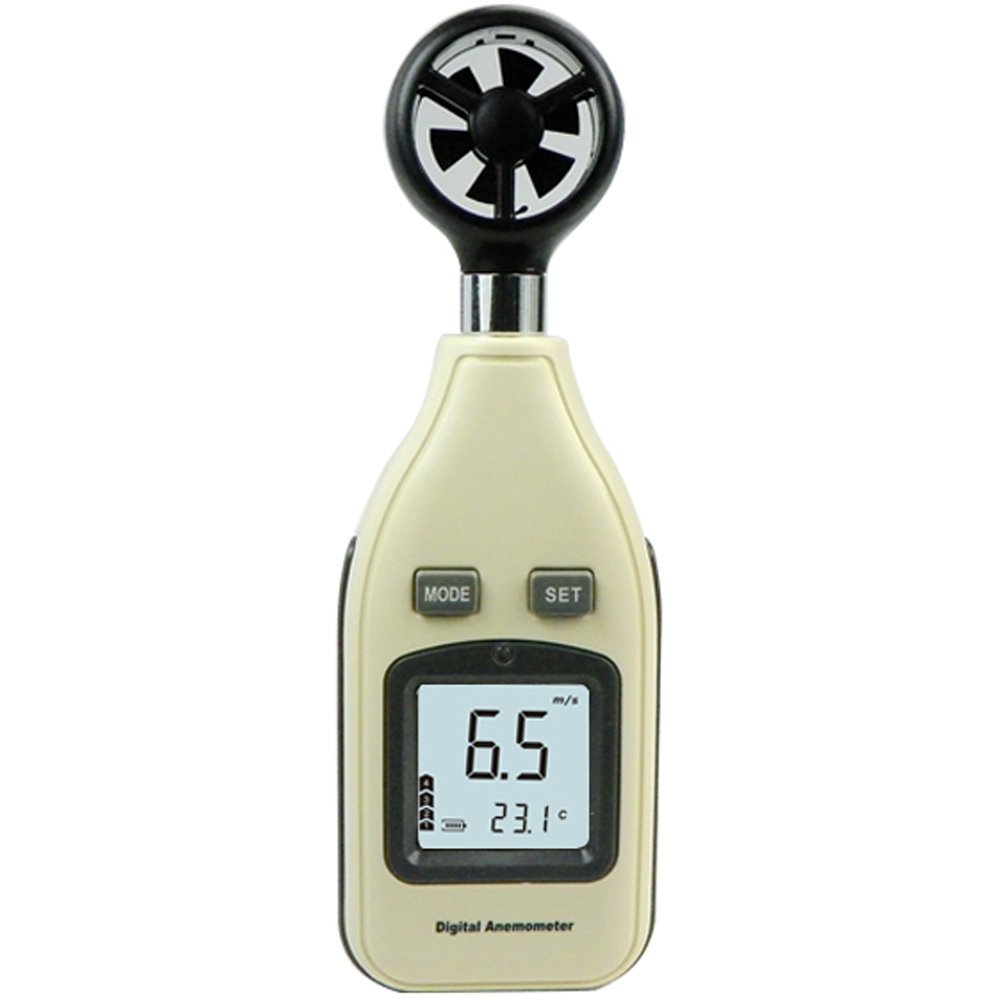 GM816A Electric LCD Handheld Anemometer Air Velocity Temperature Meter