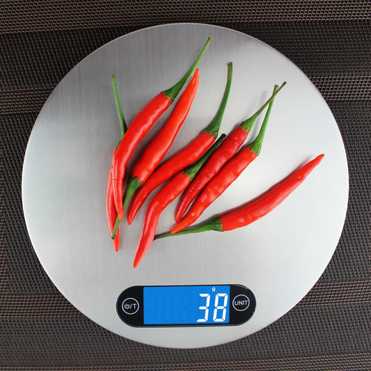 5000g/1g Stainless Steel 304 Kitchen Electronic Scales with LCD Digital Display - Silver Color