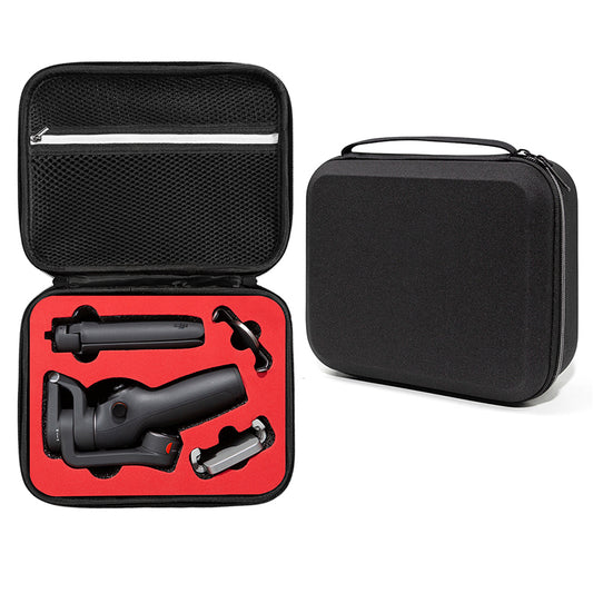 Portable Storage Bag for DJI OM 6, Handheld Gimbal Accessories Handbag Shockproof Carrying Case - Black / Red Liner