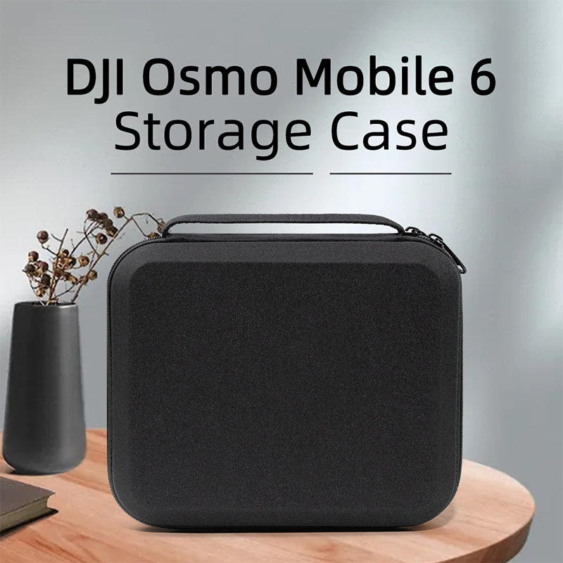 Portable Storage Bag for DJI OM 6, Handheld Gimbal Accessories Handbag Shockproof Carrying Case - Black / Red Liner