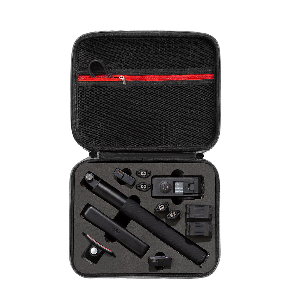 Uniqkart for DJI Osmo Action 3 Portable Zipper Camera Protection Case EVA Hard Shell Handle Strap Camera Accessories Storage Bag - Grey