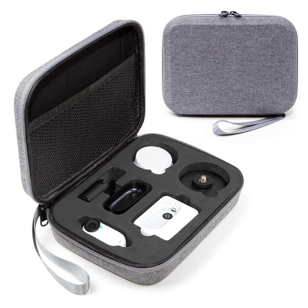 Uniqkart for Insta360 GO 3 Camera Protective Organizer Case Ant Cloth+EVA Storage Bag - Grey
