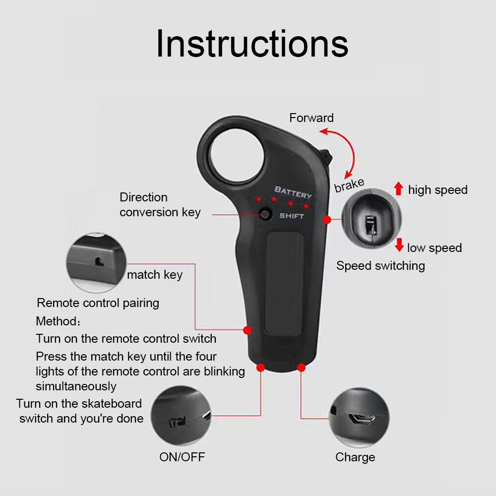 Mini Remote Hand Control for Electric Skateboard Longboard