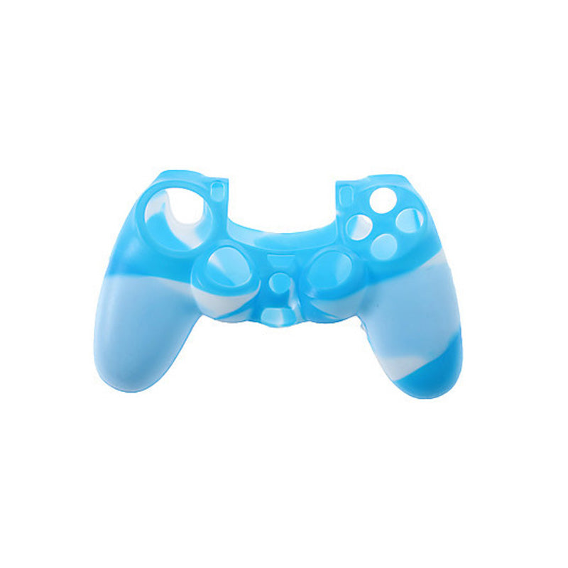 Handle Camouflage Silicone Cover For Sony PS4 - White/Blue