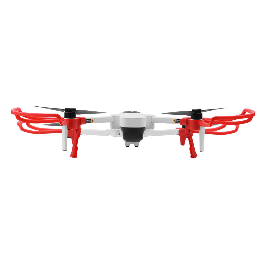 4PCS/Set Propeller Guard Protector + Extension Landing Gear Legs for Hubsan Zino H117S - Red