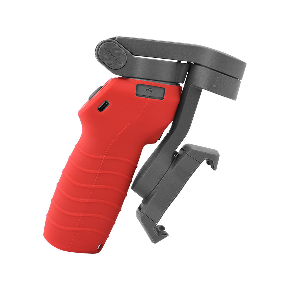 Silicone Handle Anti-scratch Cover Sleeve Protector Gimbal Protective Accessories for Osmo Mobile 3 - Red